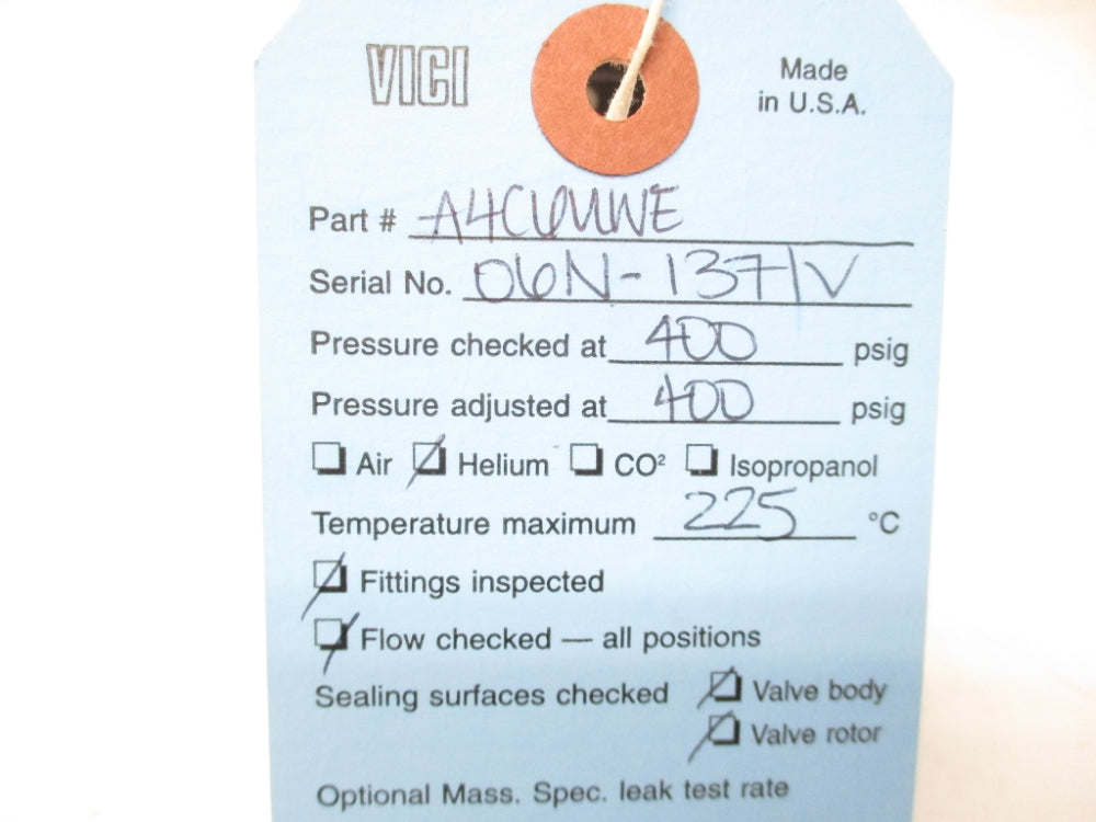VALCO A4C6UWE 400PSIG NSMP