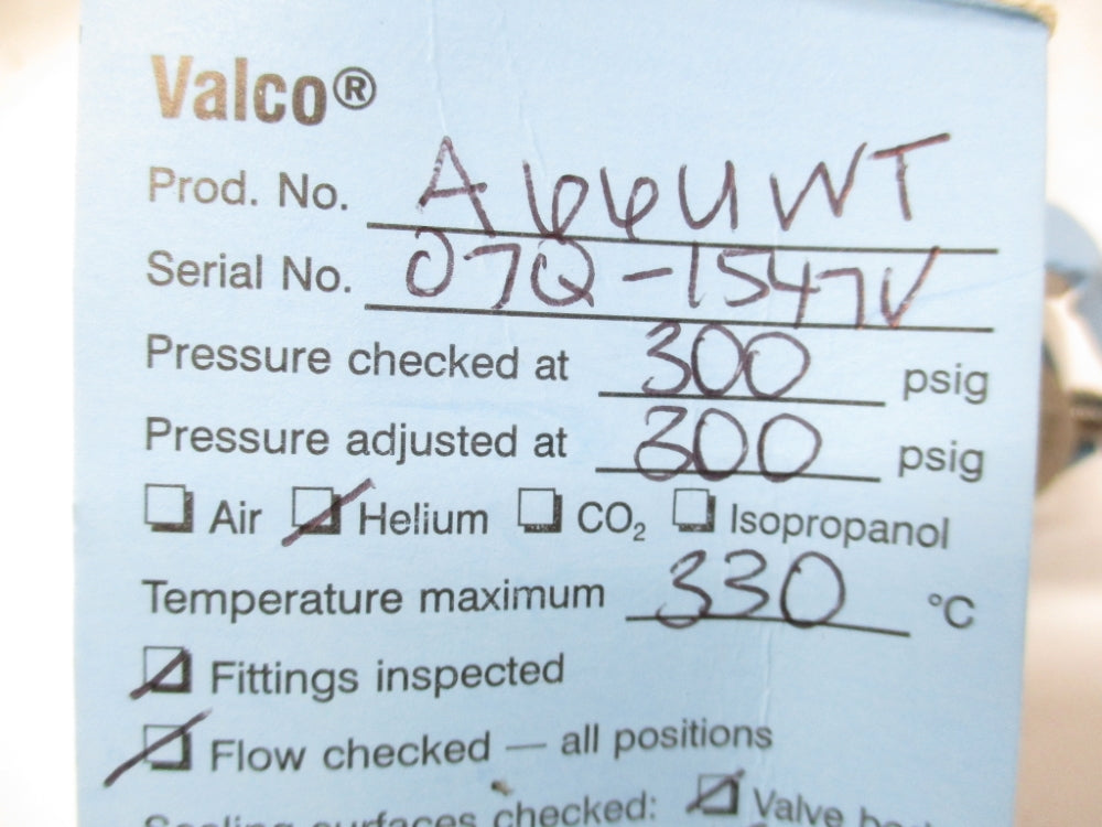 VALCO A66UWT 300PSIG NSMP