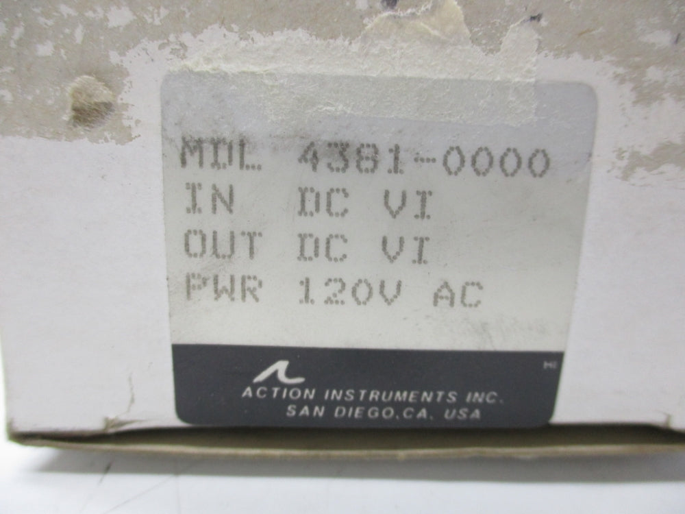 ACTION INSTRUMENTS 4381-0000 120VAC NSMP