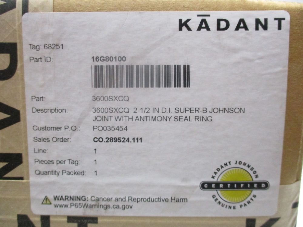 KADANT 16G80100 NSFS