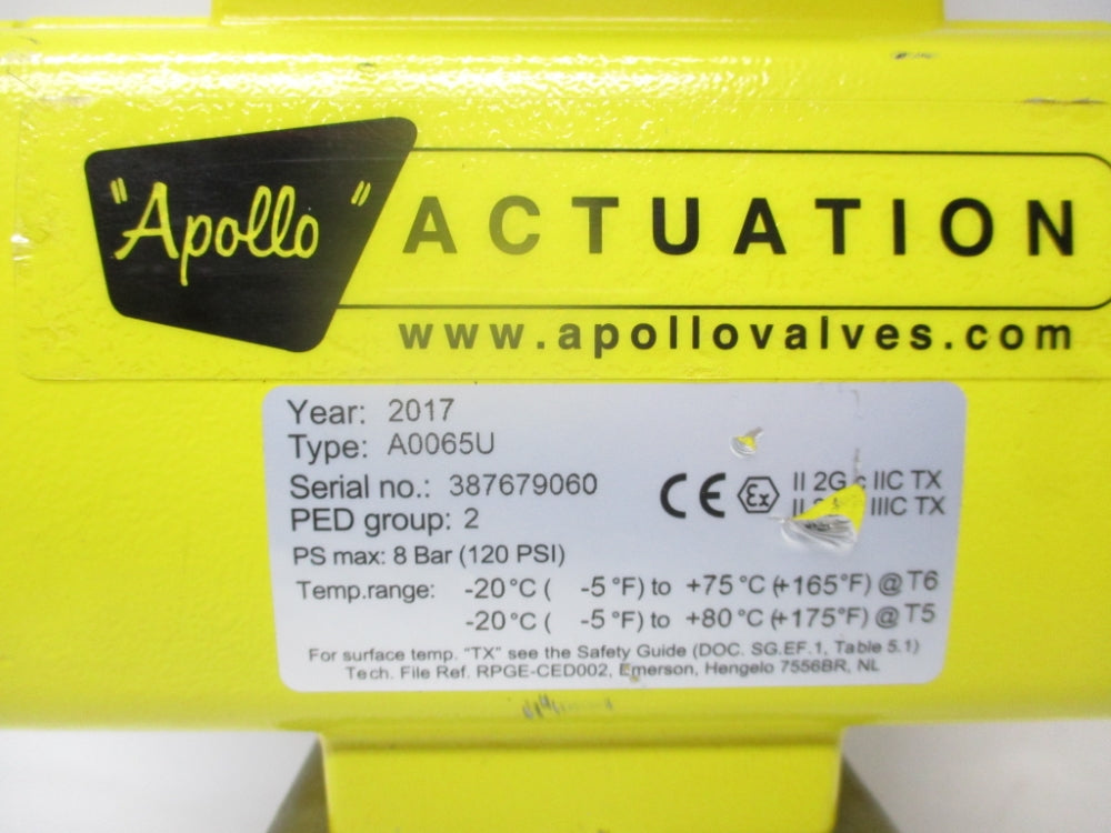 APOLLO A0065U W/ ZABAA-21110 120PSI UNMP