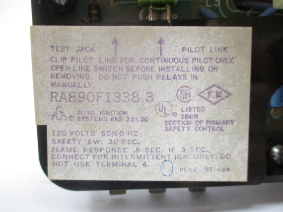 HONEYWELL RA890F13383 120V UNMP