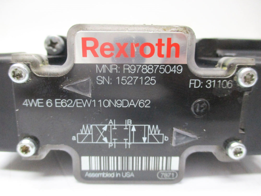REXROTH R978875049 4WE6E62/EW110N9DAV62 NSNP