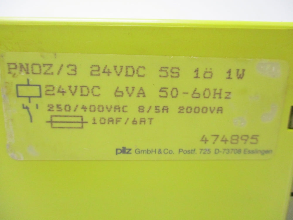 PILZ PNOZ/324VDCSS1O1W 24VDC 8/5A NSNP