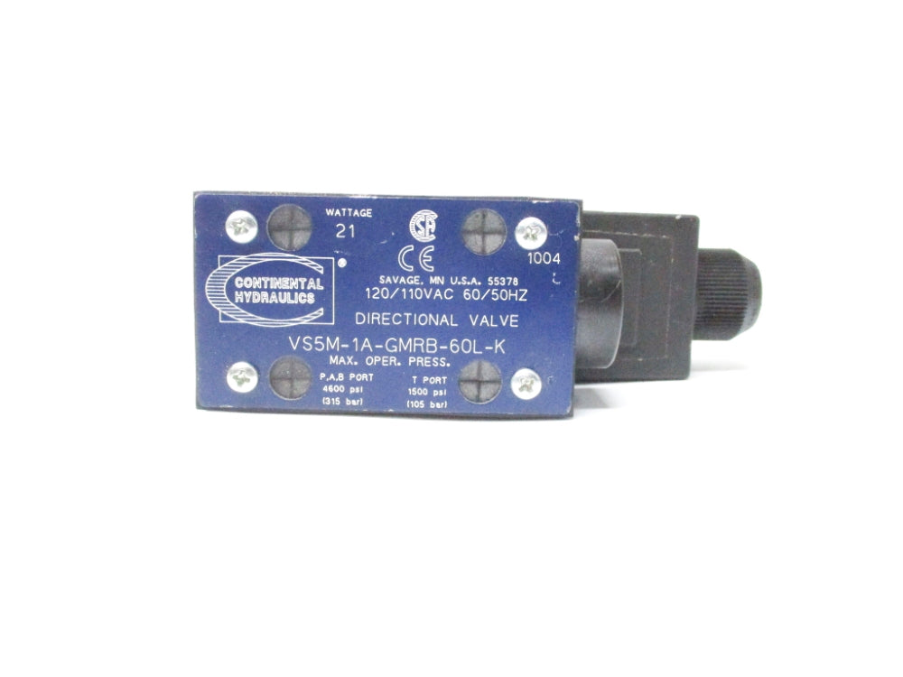 CONTINENTAL HYDRAULICS VS5M1AGMRB60LK 4500PSI 110/120VAC NSNP