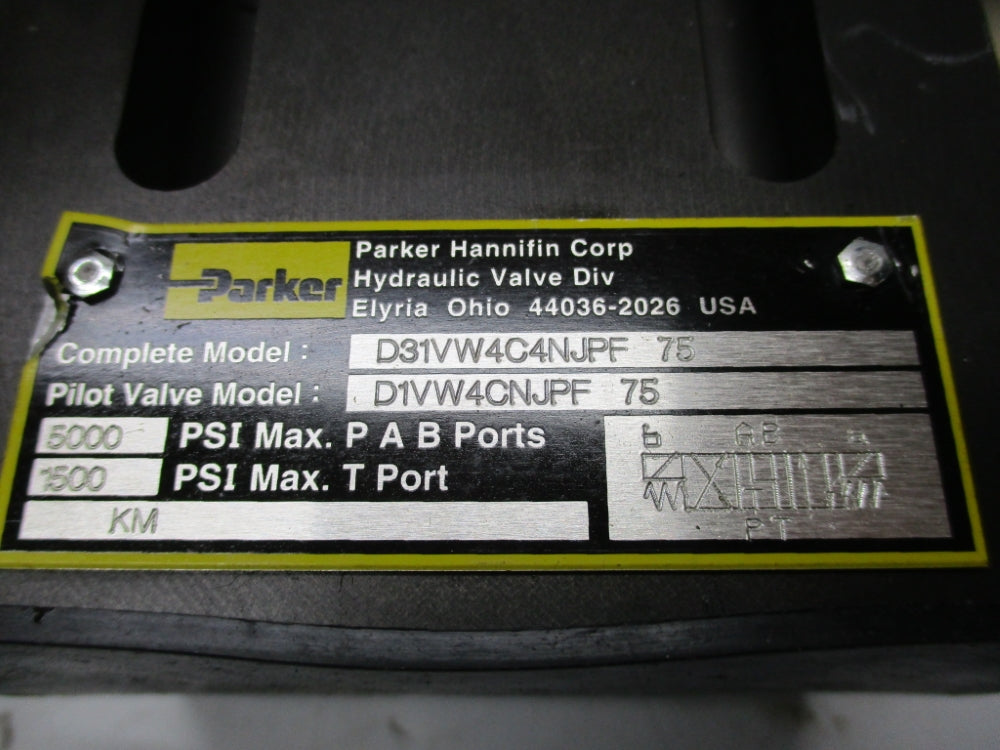 PARKER D31VW4C4NJPF75 24VDC 5000PSI NSNP