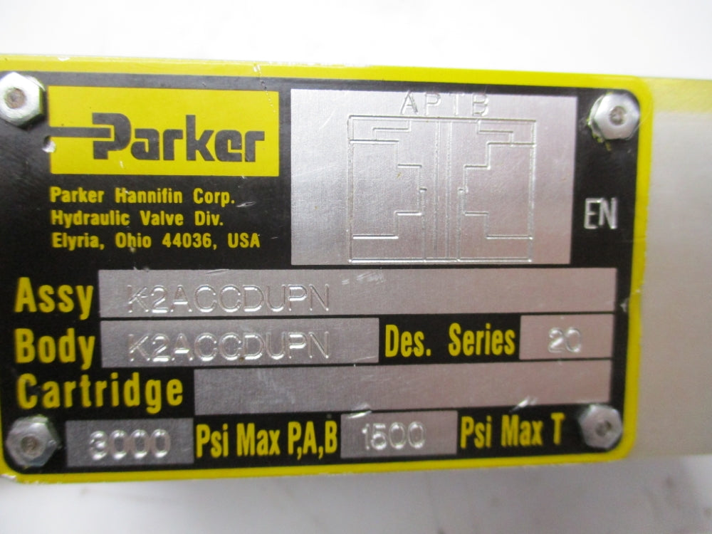 PARKER K2ACCDUPN 3000PSI (AS PICTURED) NSNP