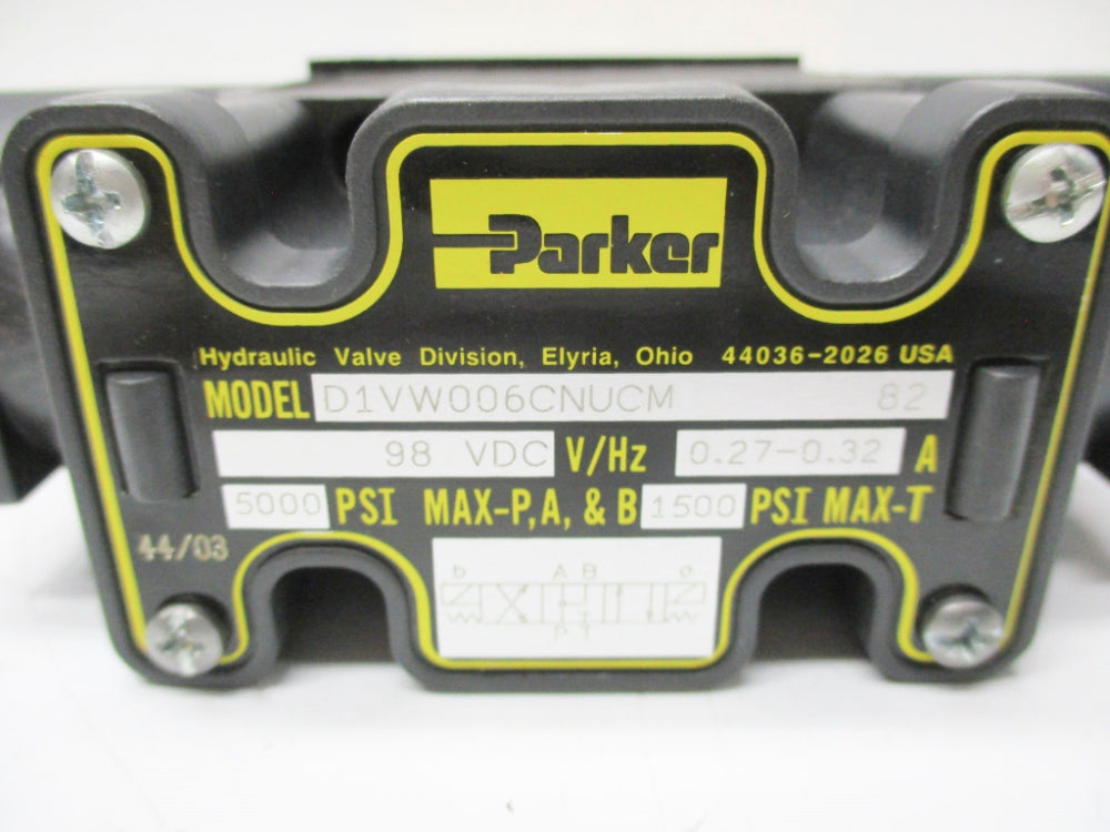 PARKER D1VW006CNUCM-82 5000PSI 98VDC NSMP