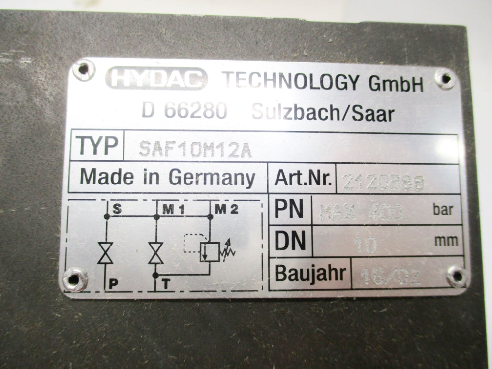 HYDAC SAF10M12A 2120388 NSNP