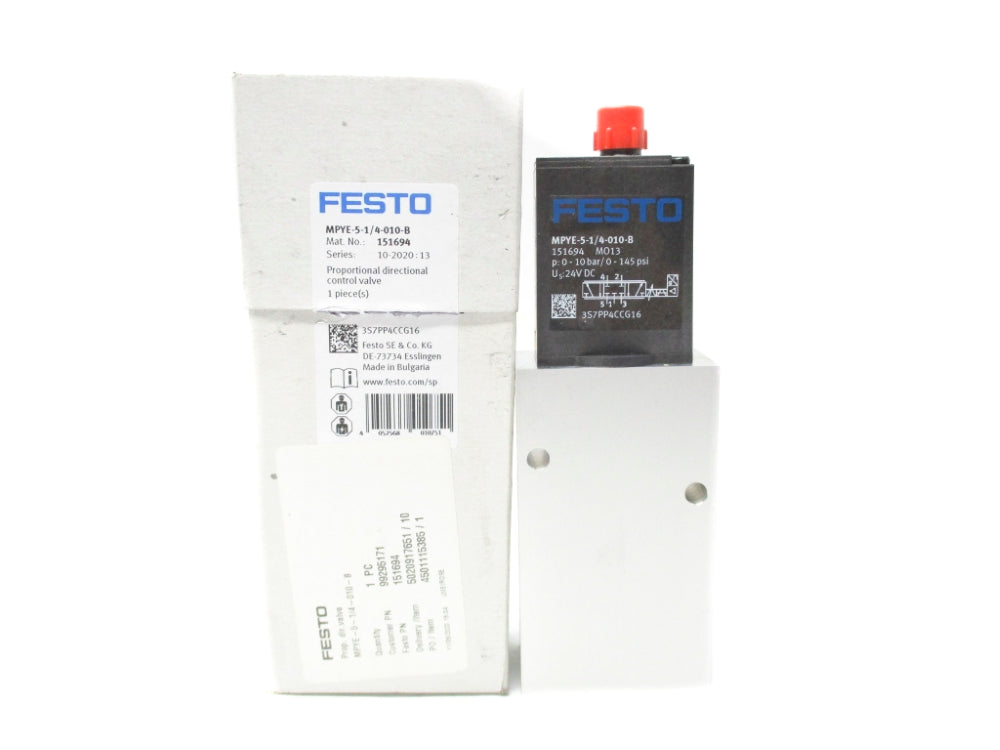 FESTO MPYE-5-1/4-010-B 151694 24VDC 0-145PSI NSMP