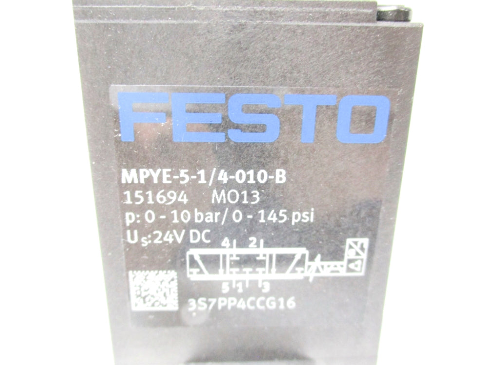 FESTO MPYE-5-1/4-010-B 151694 24VDC 0-145PSI NSMP