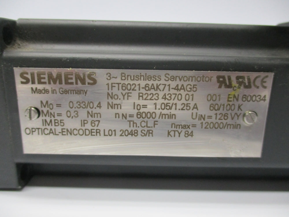 SIEMENS 1FT6021-6AK71-4AG5 (AS PICTURED) NSNP