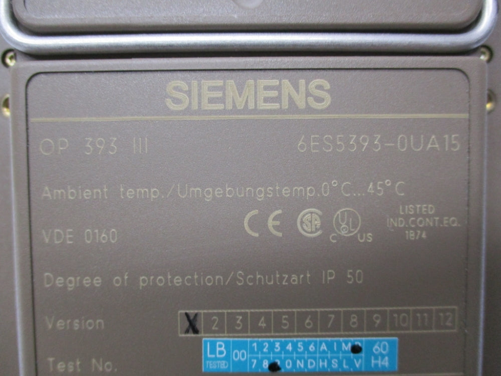 SIEMENS 6ES5393-0UA15 NSNP