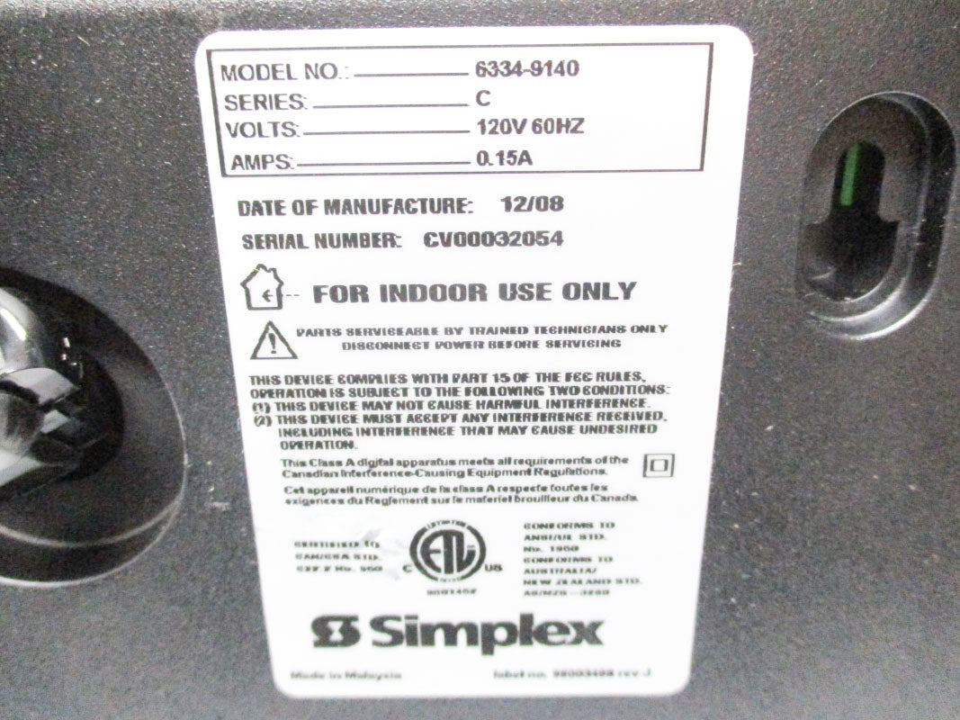 SIMPLEX 6334-9140 NSNP