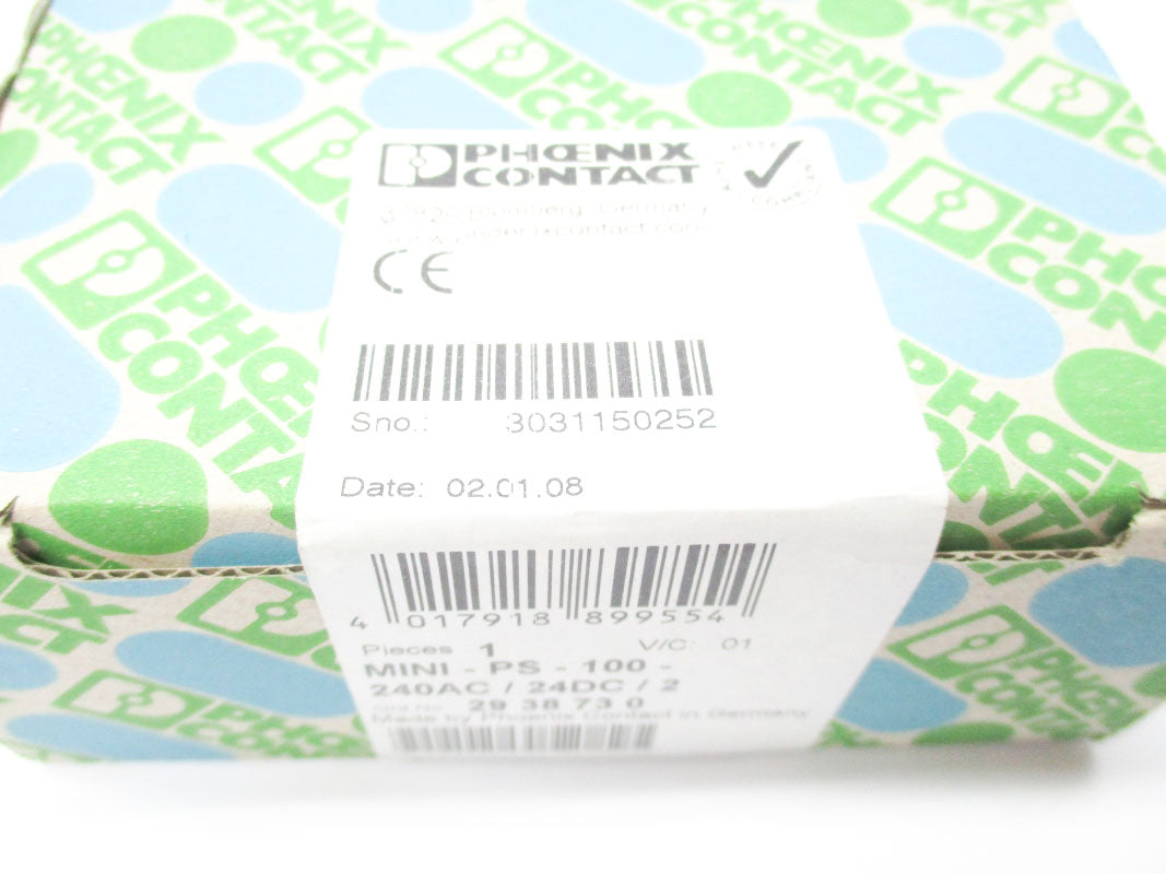 PHOENIX CONTACT MINI-PS-100-240AC/24DC/2 NSFS