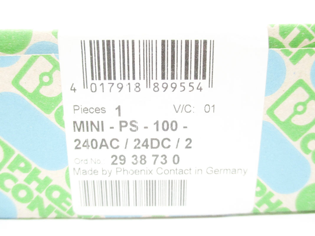 PHOENIX CONTACT MINI-PS-100-240AC/24DC/2 NSFS