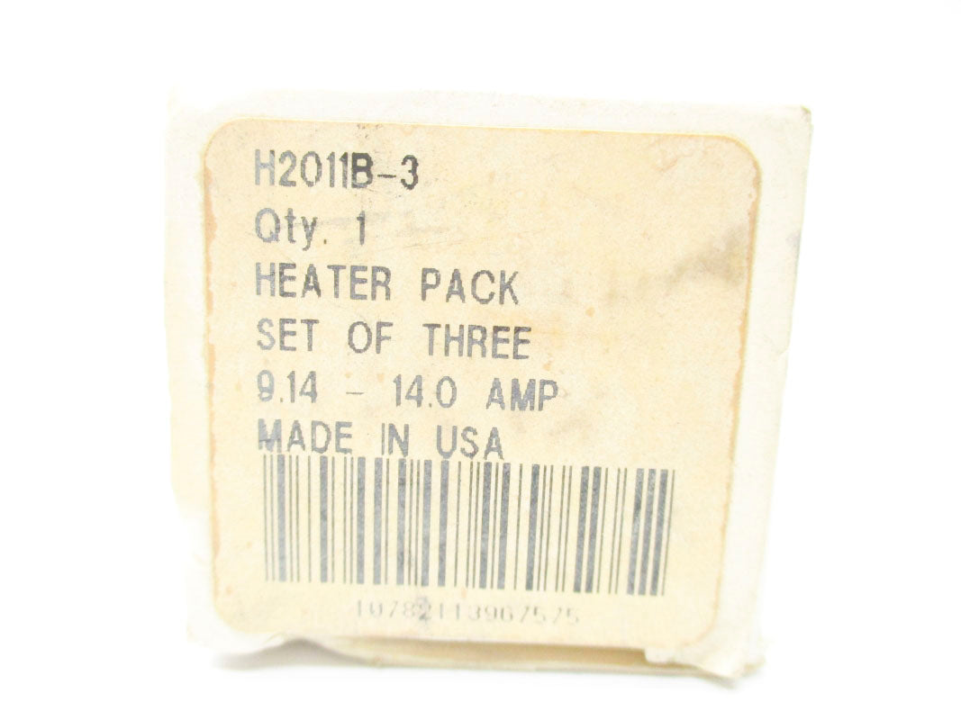 CUTLER HAMMER H2011B-3 9.14-14.0A (PKG OF 3) NSMP