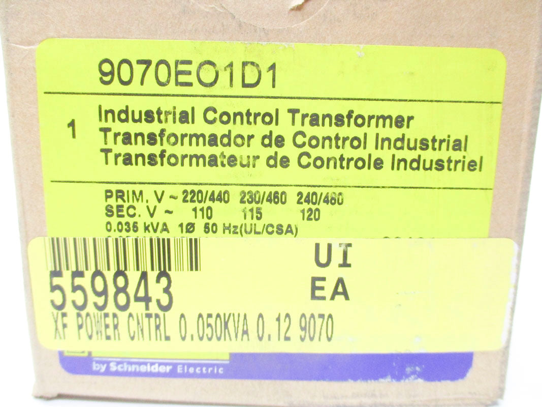 SQUARE D 9070E01D1 .035KVA NSMP