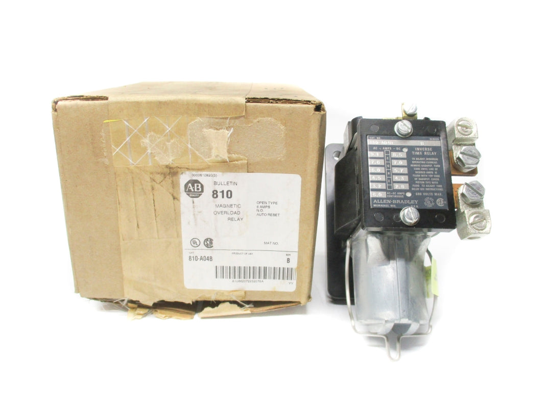 ALLEN BRADLEY 810-A04B SER. B 6A 600V (BR/WH) NSMP