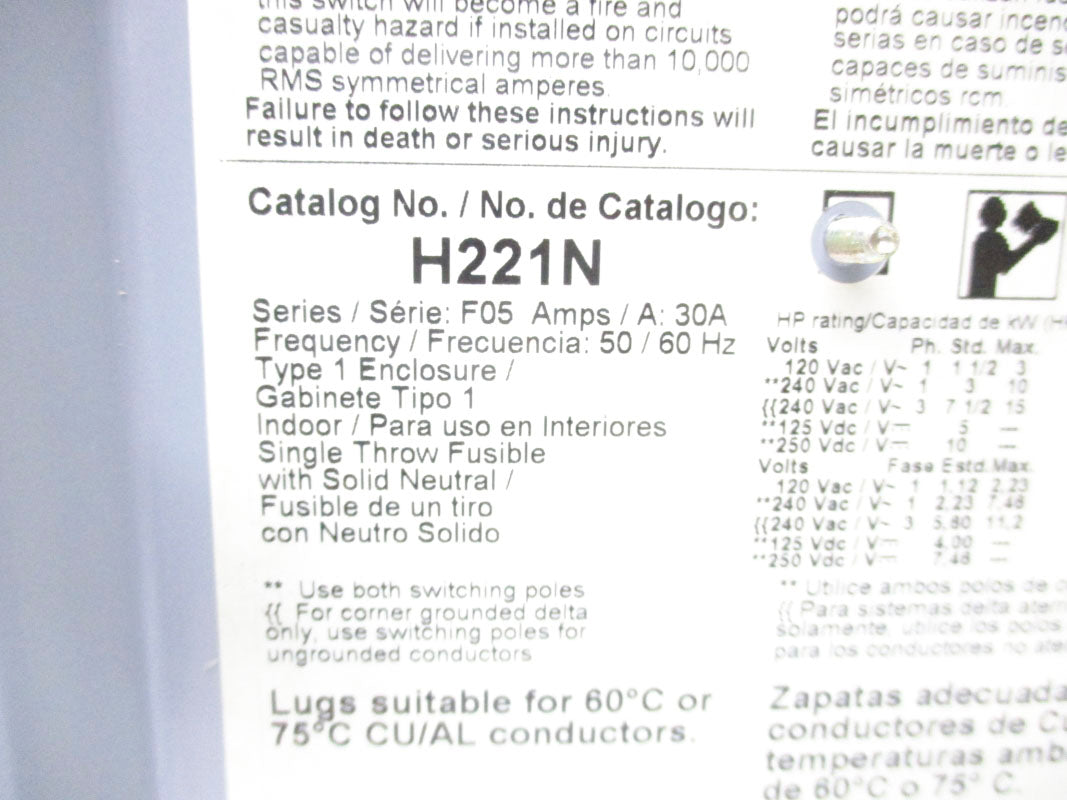SQUARE D H221N NSNP