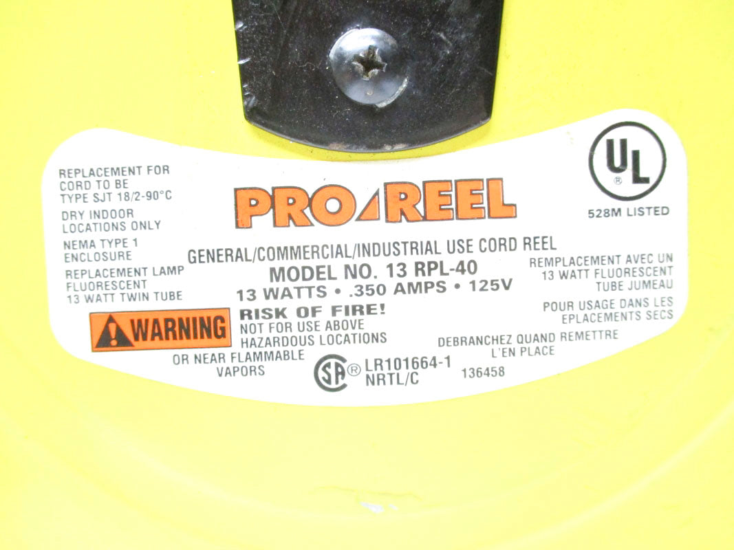 PRO-REEL 13RPL-40 UNMP