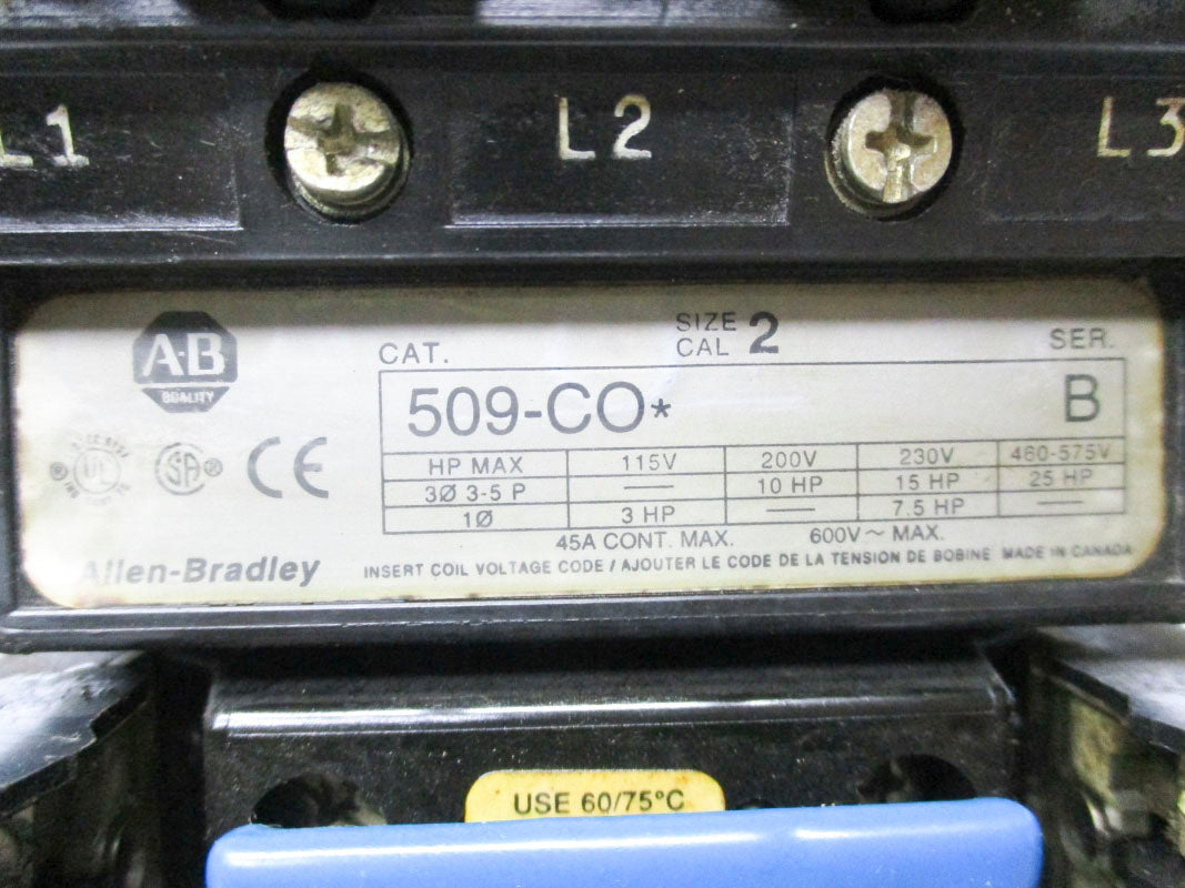 ALLEN BRADLEY 509-COS 110V SER. B UNMP