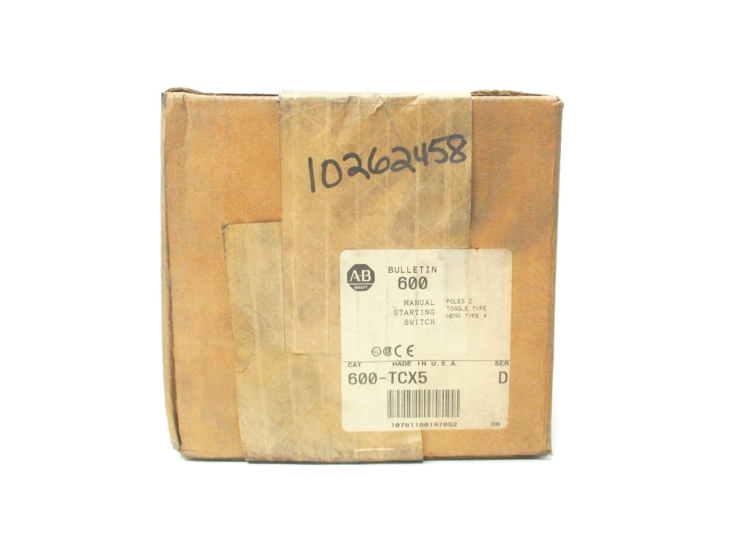 ALLEN BRADLEY 600-TCX5 SER. D (BR/WH) NSFS