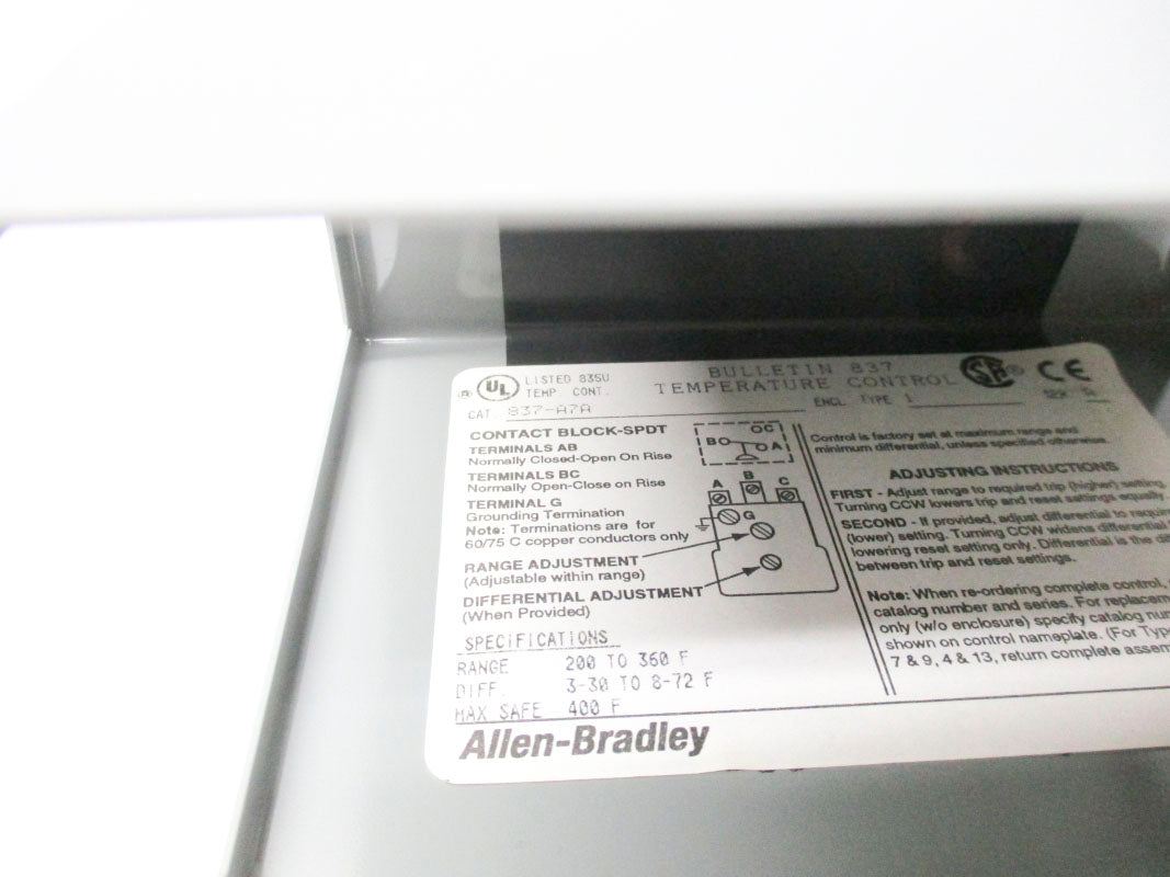 ALLEN BRADLEY 837-A7A SER. A 200-360'F (BR/WH) NSMP