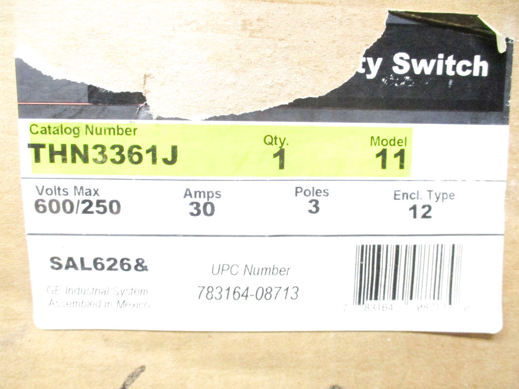 GENERAL ELECTRIC THN3361J 30A 250/600V NSMP