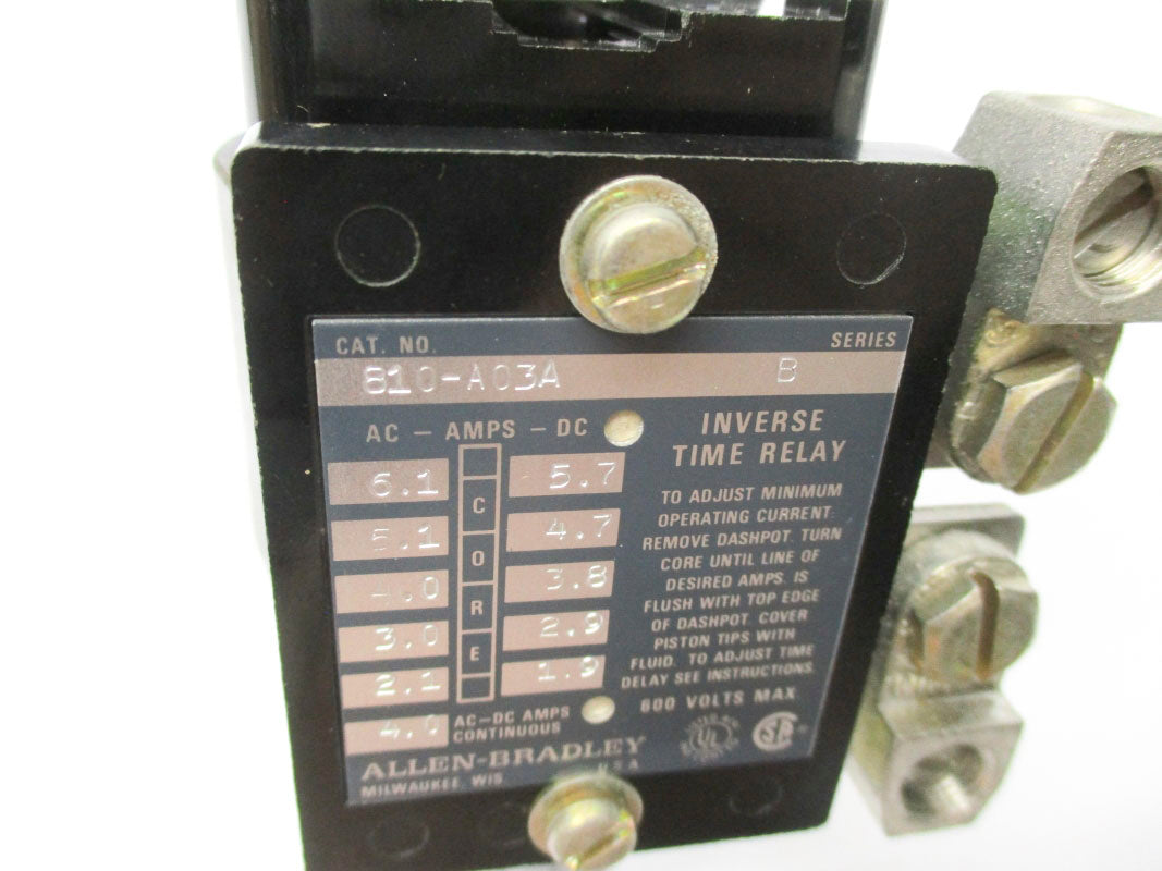 ALLEN BRADLEY 810-A03A SER. B 600V 4.0A (BR/YL) NSMP