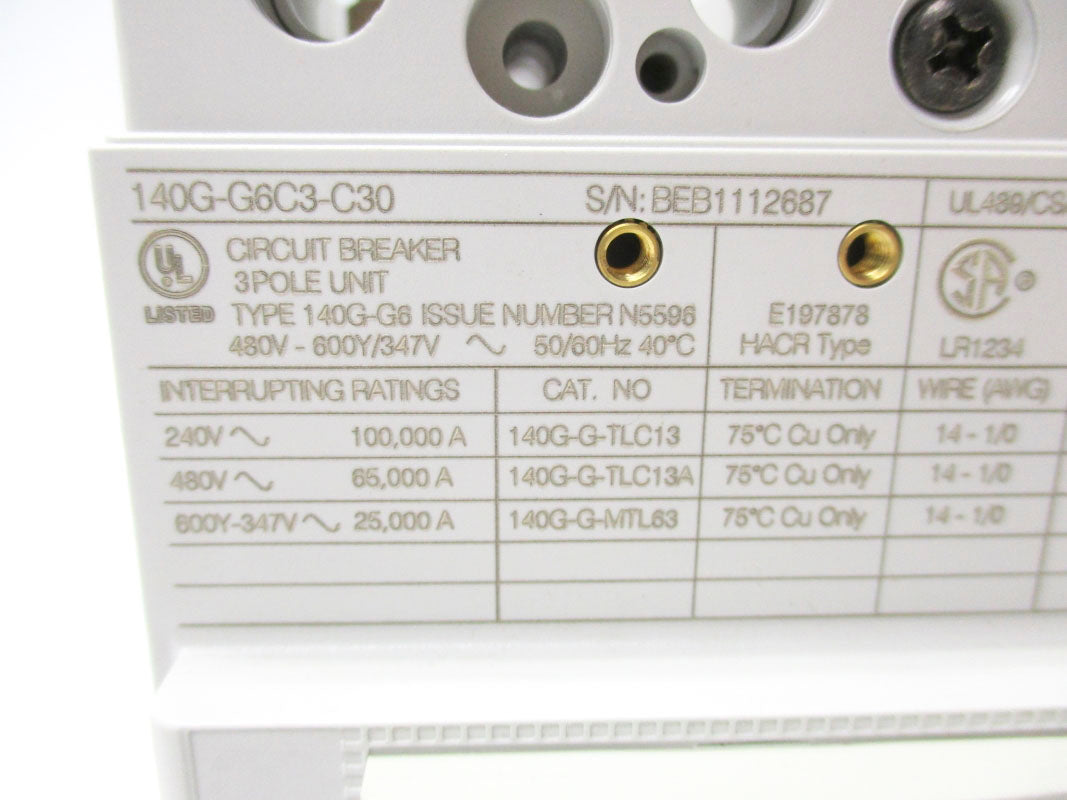 ALLEN BRADLEY 140G-G6C3-C30 SER. A 30A 480V NSMP