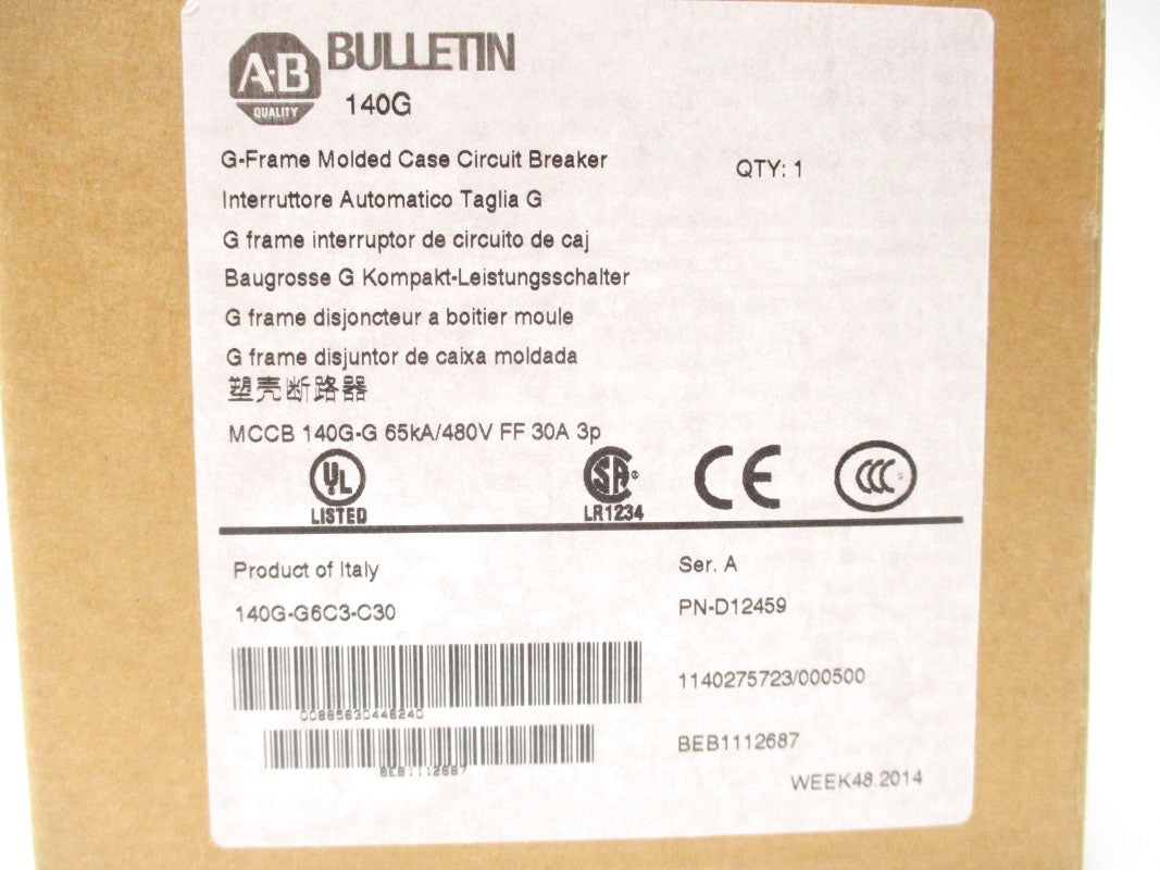 ALLEN BRADLEY 140G-G6C3-C30 SER. A 30A 480V NSMP