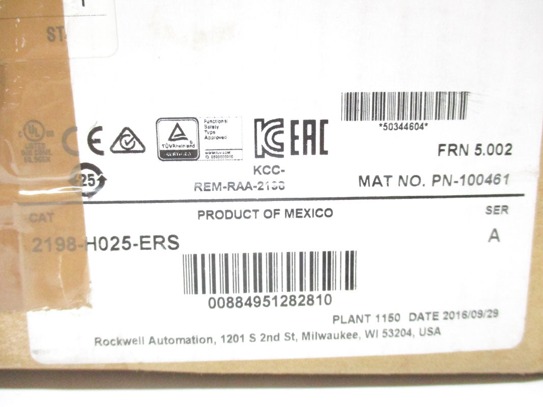 ALLEN BRADLEY 2198-H025-ERS SER. A F/W 5.002 NSMP