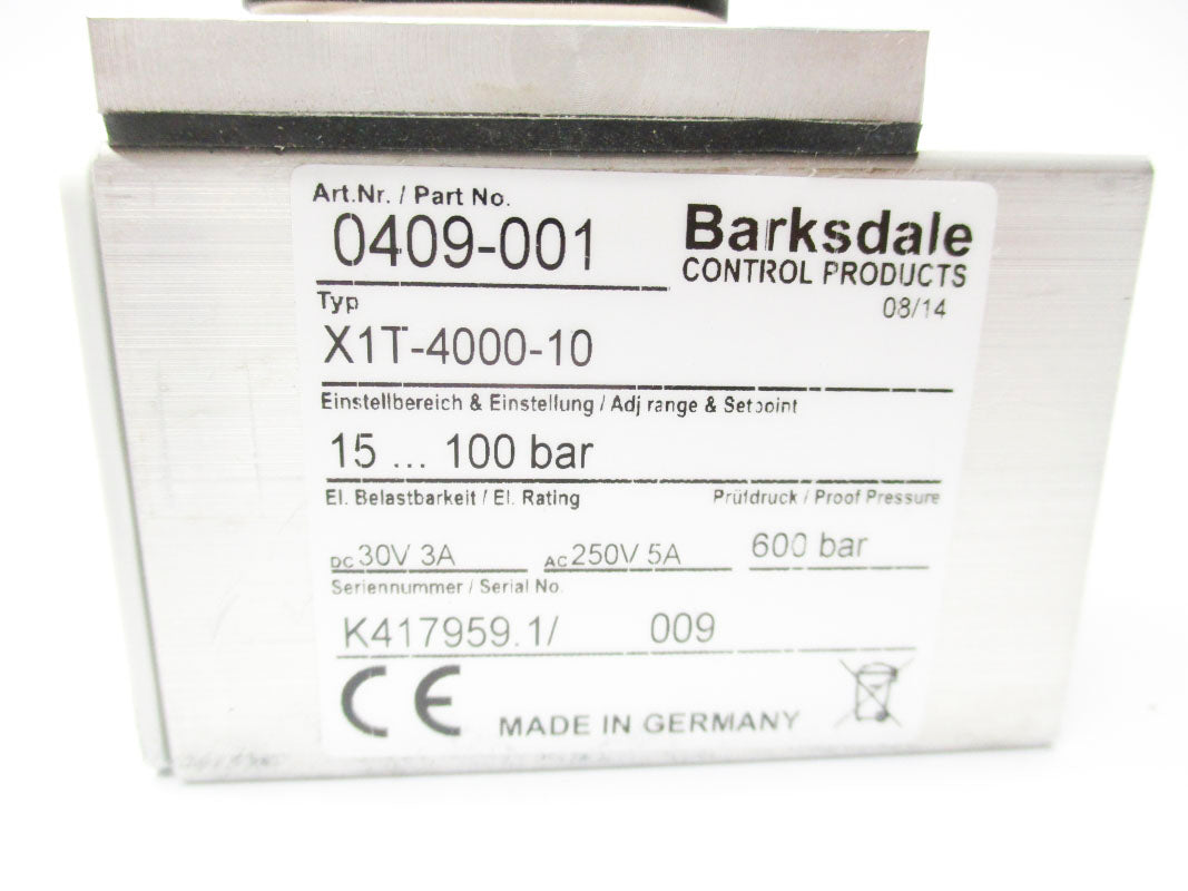 BARKSDALE X1T-4000-10 0409-001 NSMP