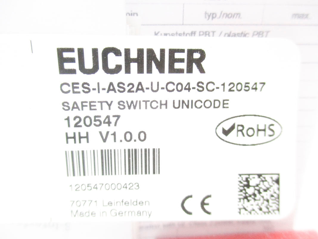 EUCHNER CES-I-AS2A-U-C04-SC-120547 NSMP