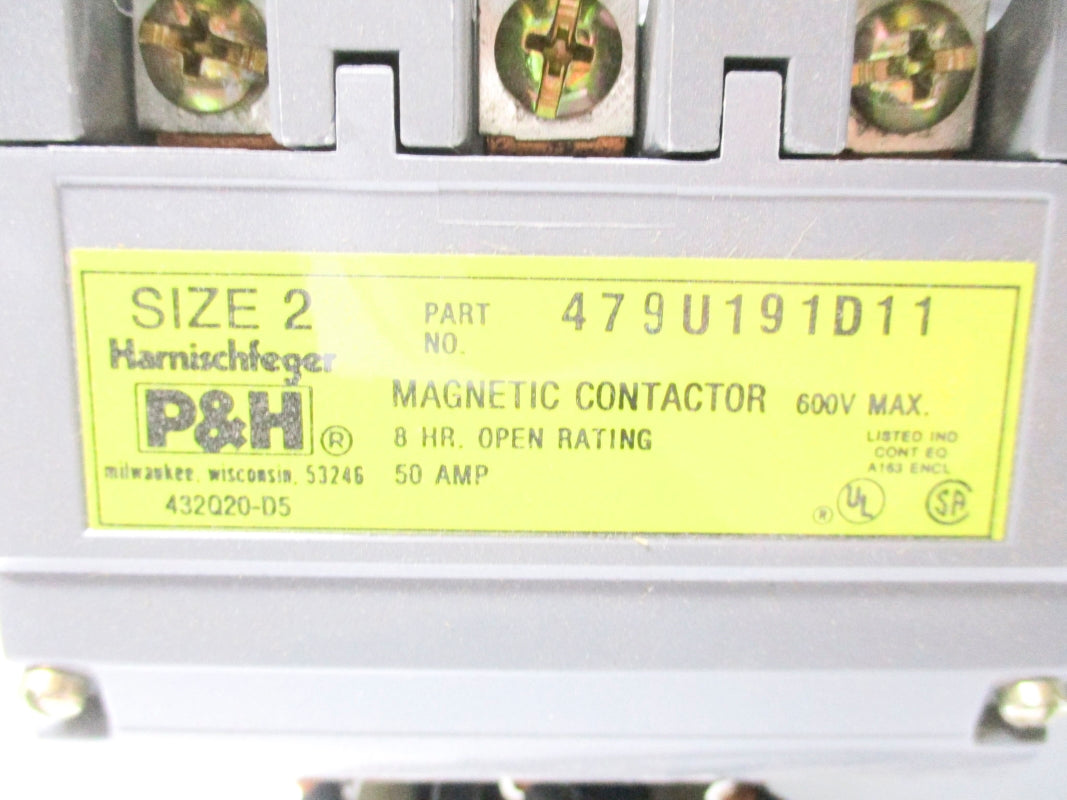 P&H 479U191D11 110-120/220-240VAC 110/190-220VAC NSMP