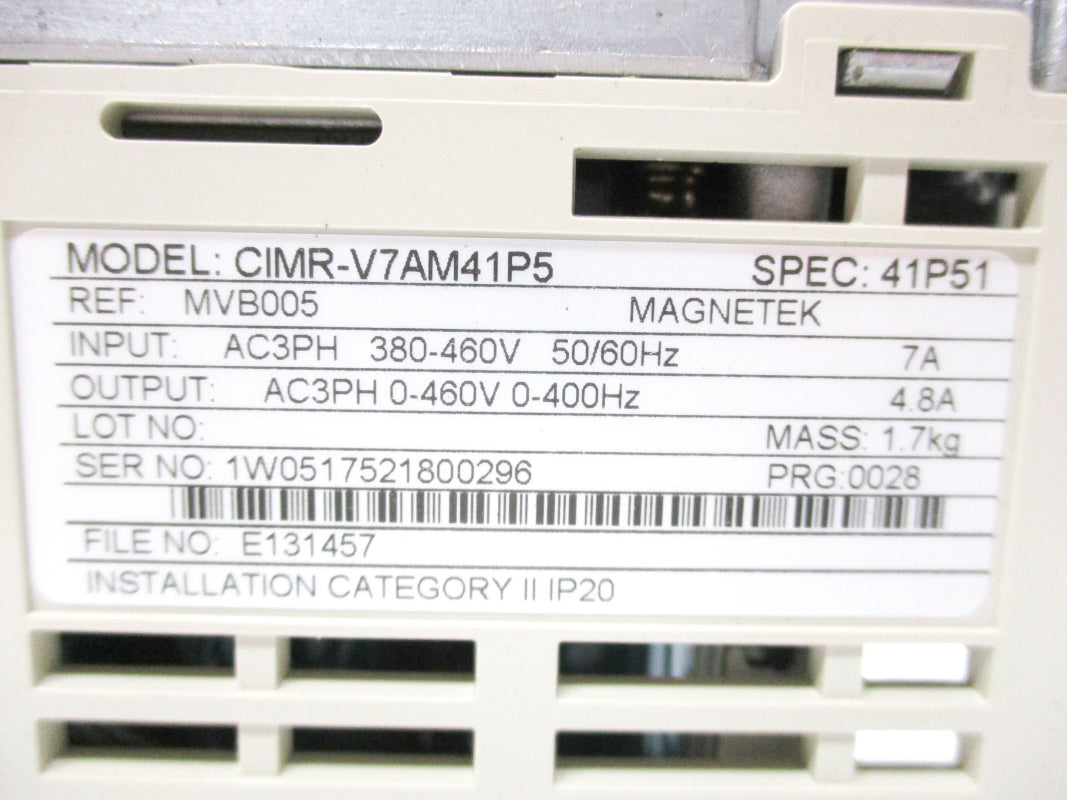 YASKAWA CIMR-V7AM41P51 380-460V 7A NSMP