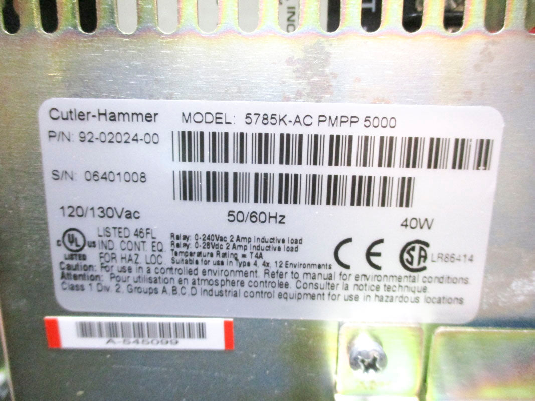 CUTLER HAMMER 5785K-AC-PMPP5000 92-02024-00 UNMP
