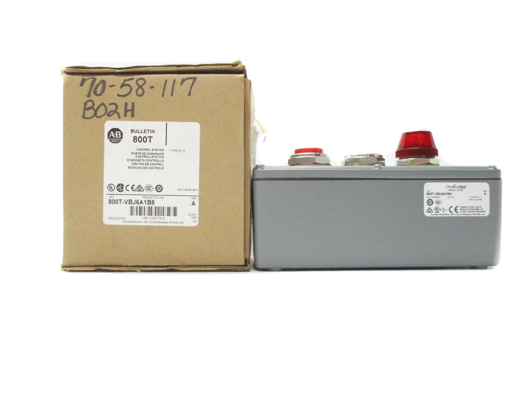 ALLEN BRADLEY 800T-VBJ6A1B6 SER. A F/W 2.1 (BR/WH) NSMP