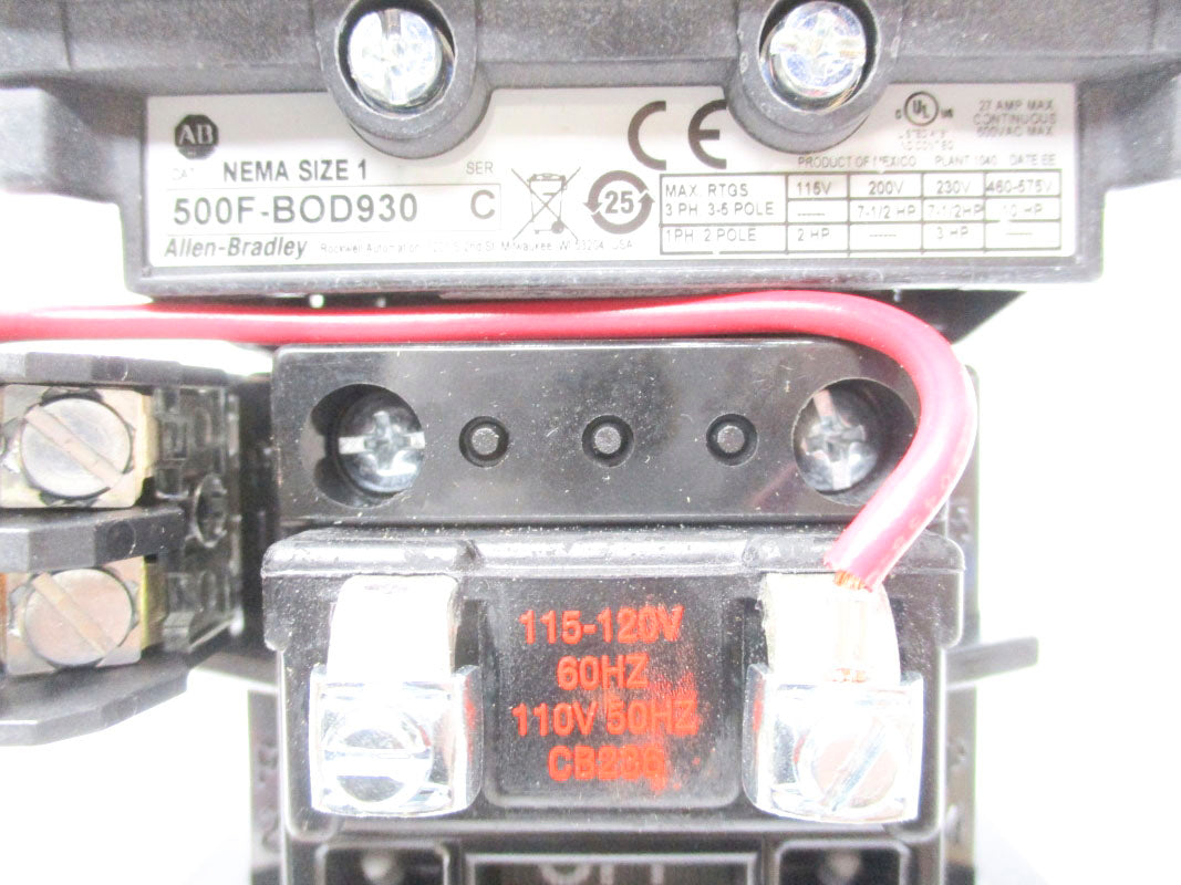 ALLEN BRADLEY 509-BOD-A2E SER. 1 (BR/WH) NSMP