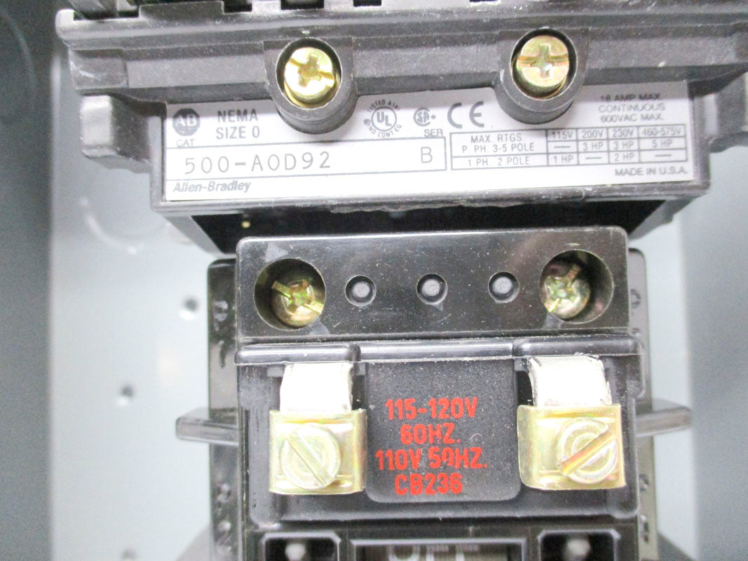 ALLEN BRADLEY 500-AAD92 SER. B 120V NSNP