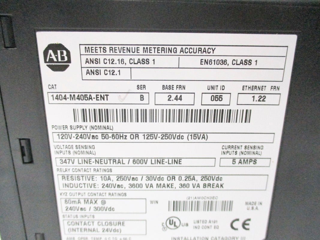 ALLEN BRADLEY 1404-M405A-ENT SER. B 5A 600V NSMP