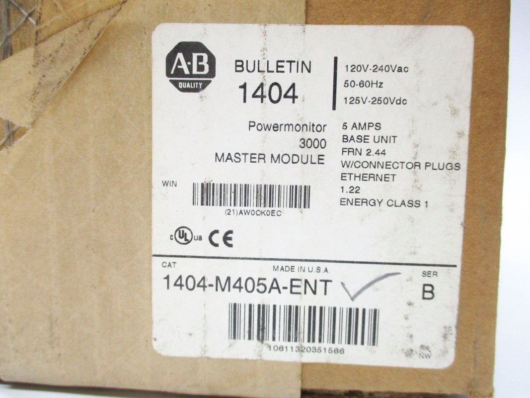 ALLEN BRADLEY 1404-M405A-ENT SER. B 5A 600V NSMP
