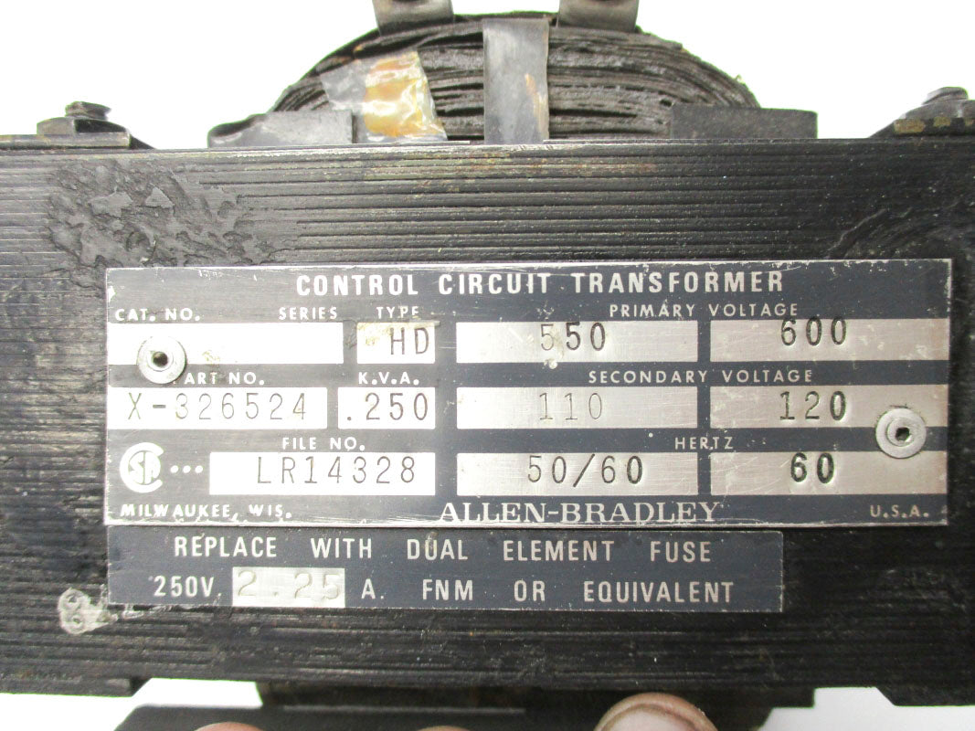 ALLEN BRADLEY X-326524 .250KVA 600V UNMP