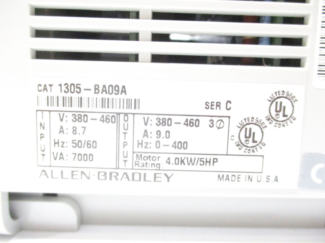 ALLEN BRADLEY 1305-BA09A SER. C 460V 9A NSMP