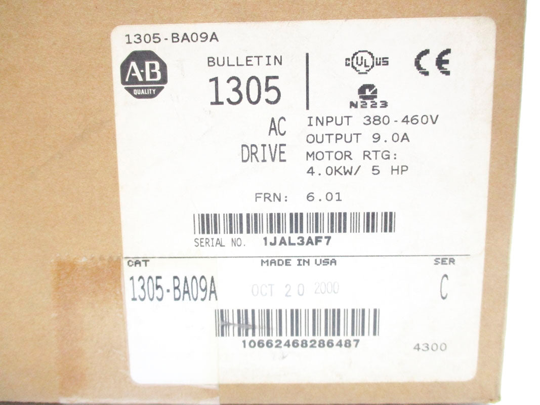 ALLEN BRADLEY 1305-BA09A SER. C 460V 9A NSMP
