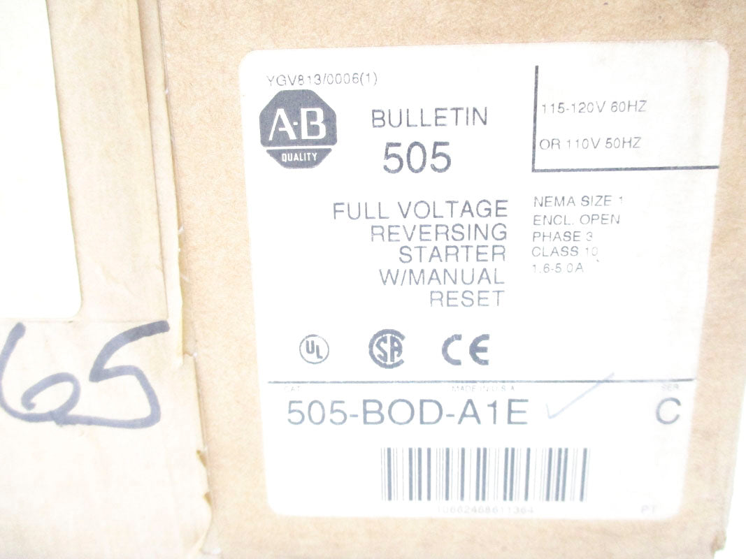 ALLEN BRADLEY 505-BOD-A1E SER. C 5A 120V (BR/WH) NSMP