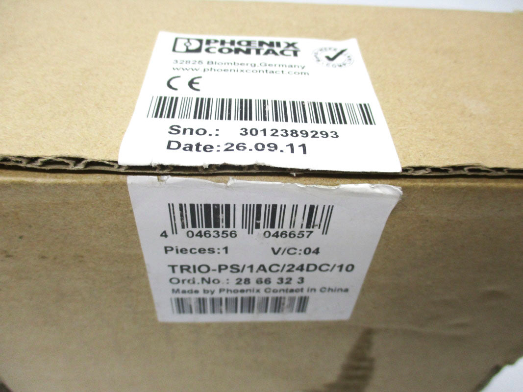 PHOENIX CONTACT TRIO-PS/1AC/24DC/10 2866323 100-240VAC 1.5-3A NSMP