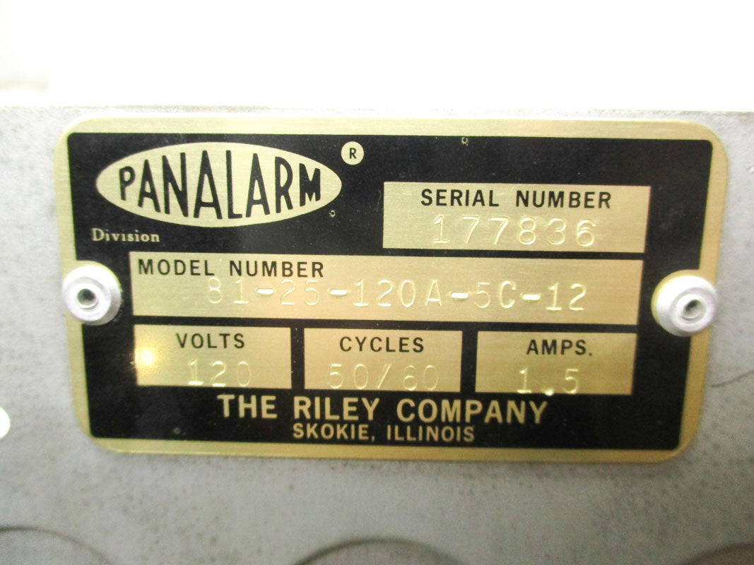 PANALARM 81-25-120A-5C-12 (AS PICTURED) UNMP