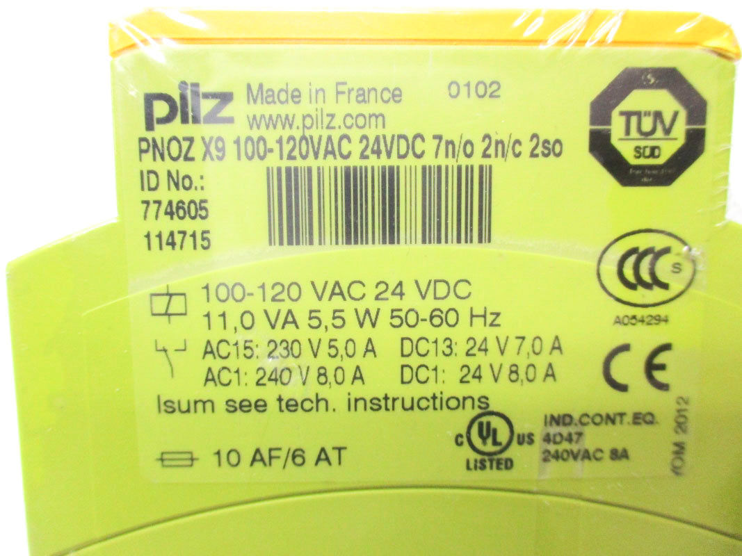 PILZ PNOZX9100-120VAC24VDC7N/O2N/C2SO 120VAC/24VDC NSNP